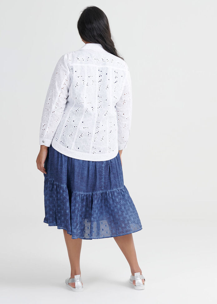 Cotton Broderie Jacket, , hi-res