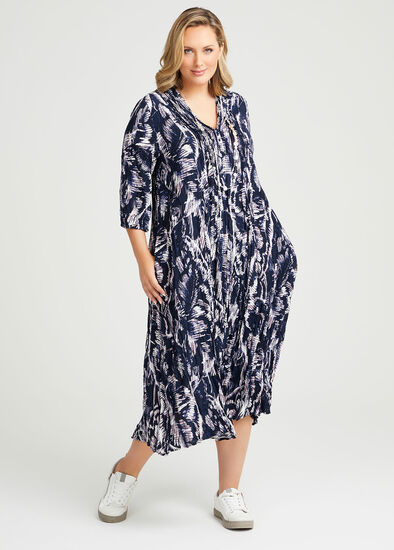 Plus Size Palm Natural Dress