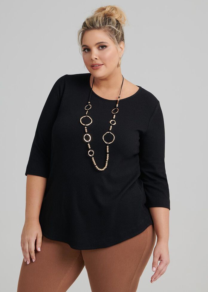 Staple Curved Hem Top, , hi-res