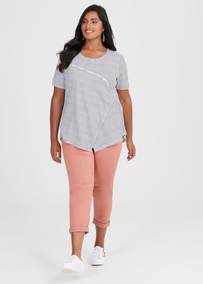 Spliced Stripe Top, , hi-res