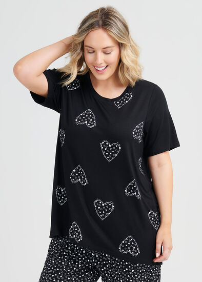 Plus Size Bamboo Wild Pj Top