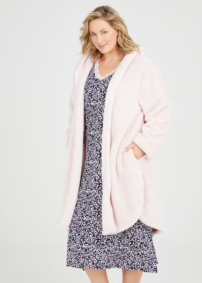 Cosy Zip Hoodie Dressing Gown, , hi-res