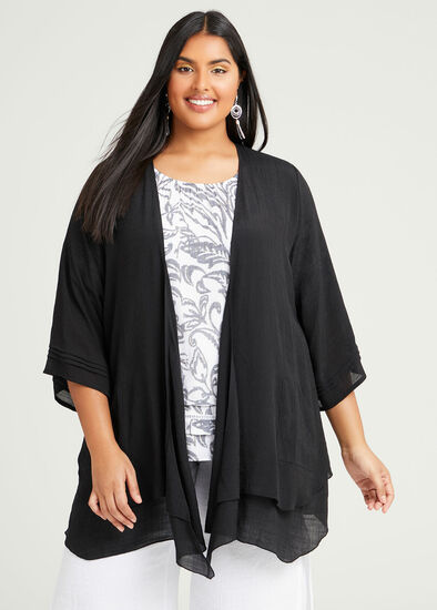 Plus Size Escapade Layered Cover Up