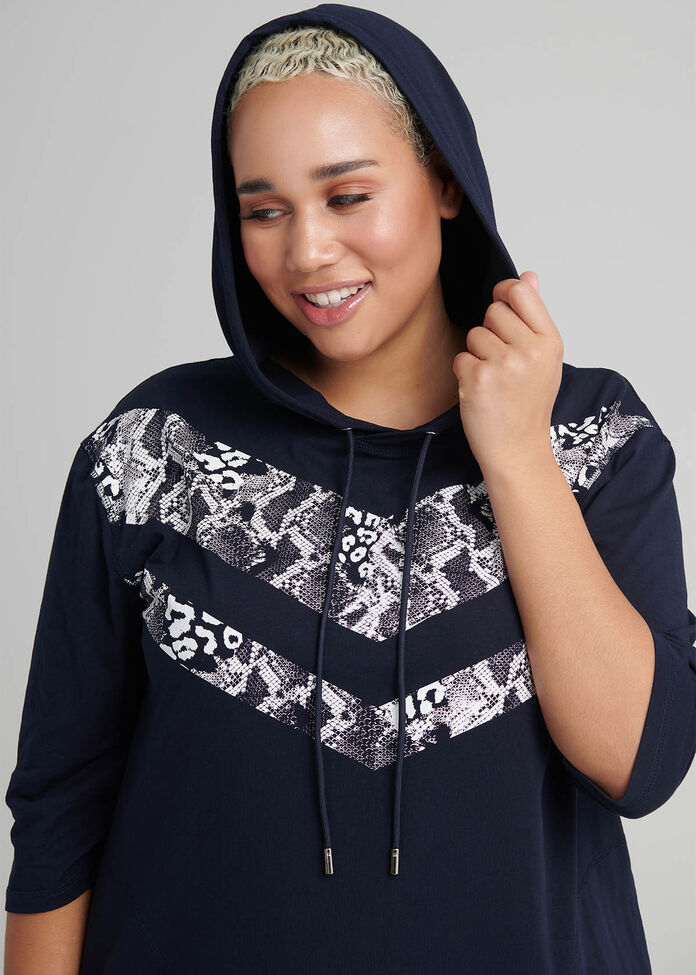 Moda Hooded Active Top, , hi-res