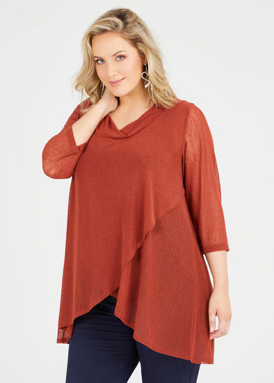 Plus Size Mesh High Drama Top