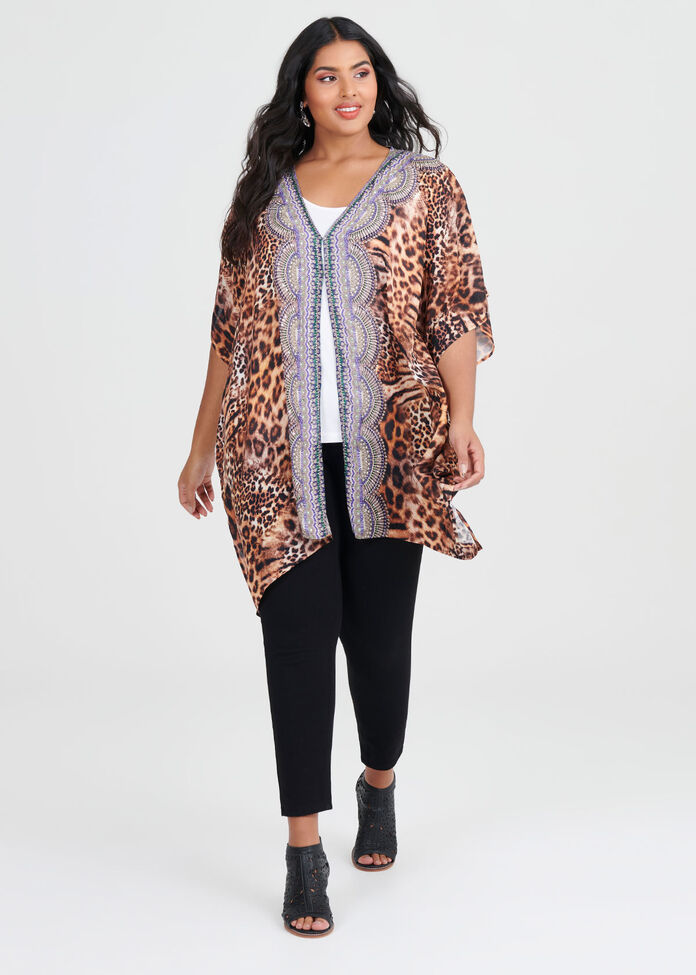 Running Wild Viscose Kimono, , hi-res