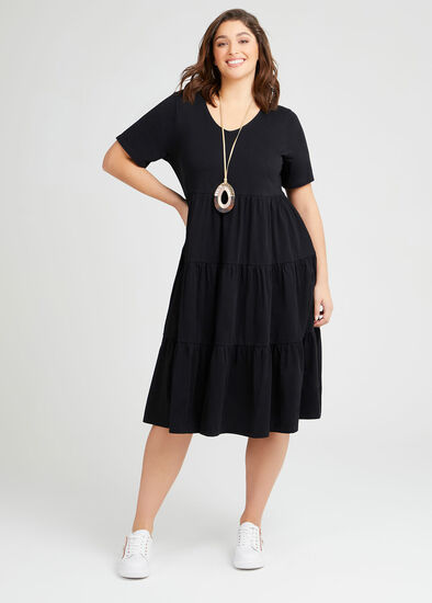 Plus Size Tiered Organic Dress