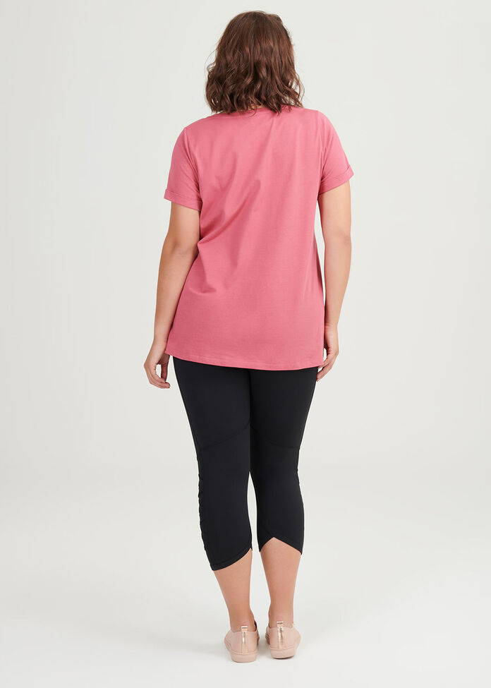 Organic Pink Active Top, , hi-res