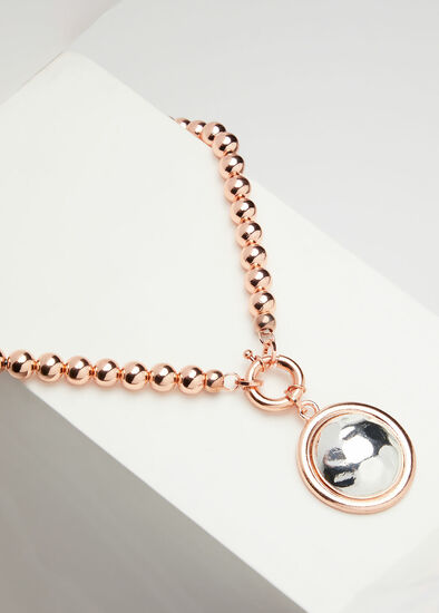 Short Rose Gold Pendant Necklace