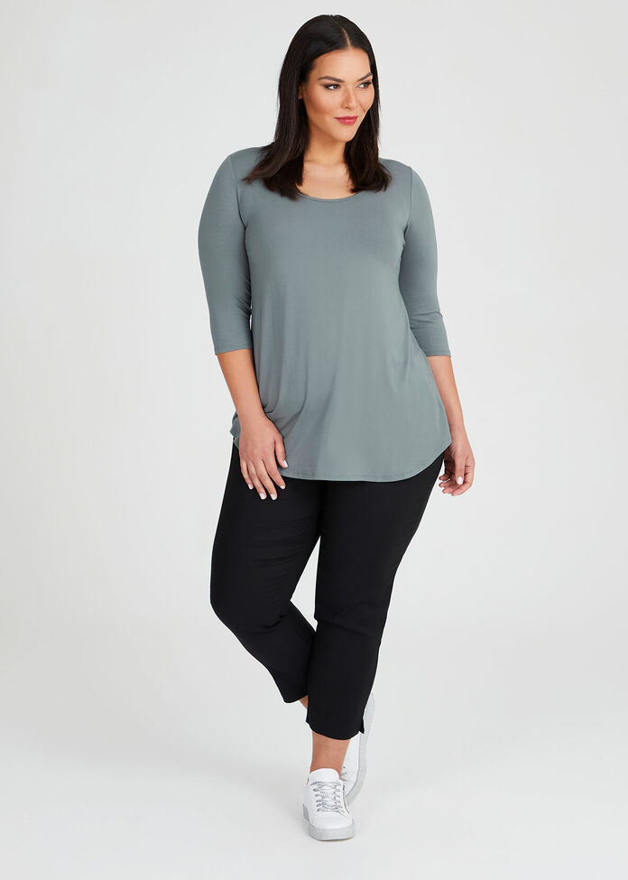 Bamboo Base 3/4 Sleeve Top, , hi-res