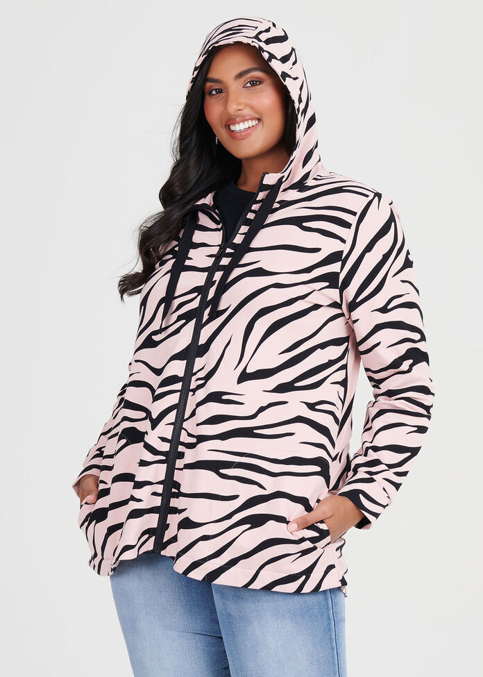 Organic Zebra Hooded Top, , hi-res