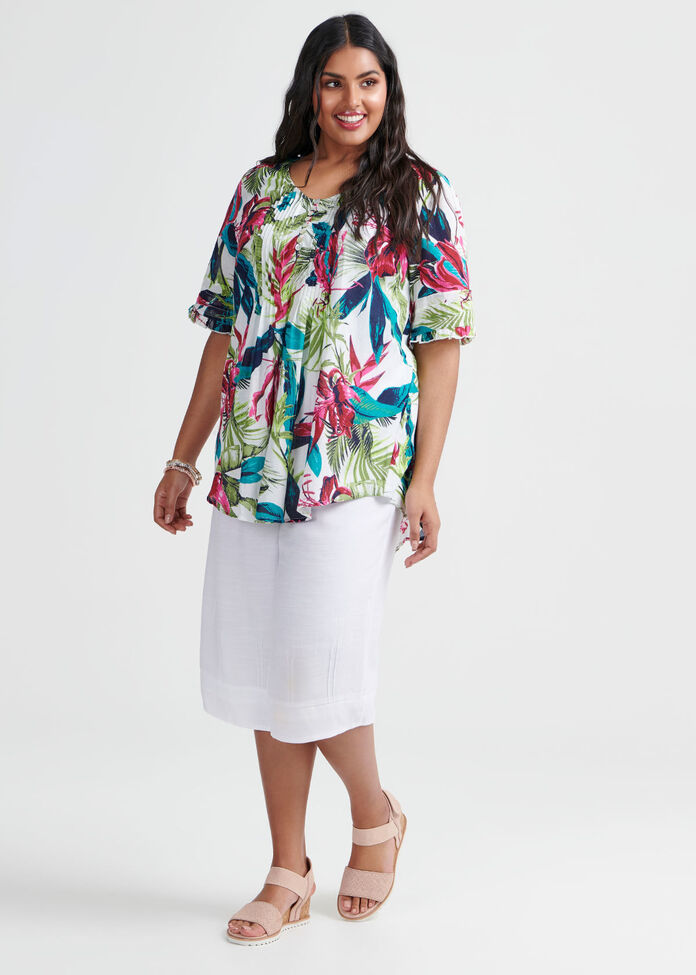 Cotton Tropical Top, , hi-res