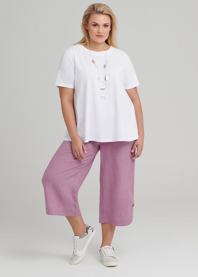 La Cite Linen Crop Pant, , hi-res