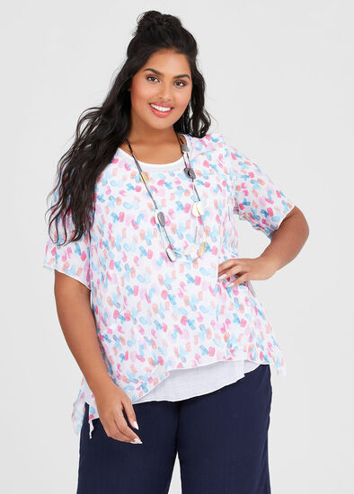 Plus Size Watercolor Painterly Top