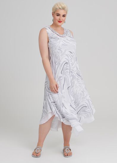 Plus Size Soft Zebra Dress