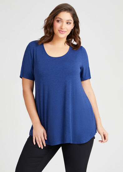 Plus Size Bamboo Base S/slv Top