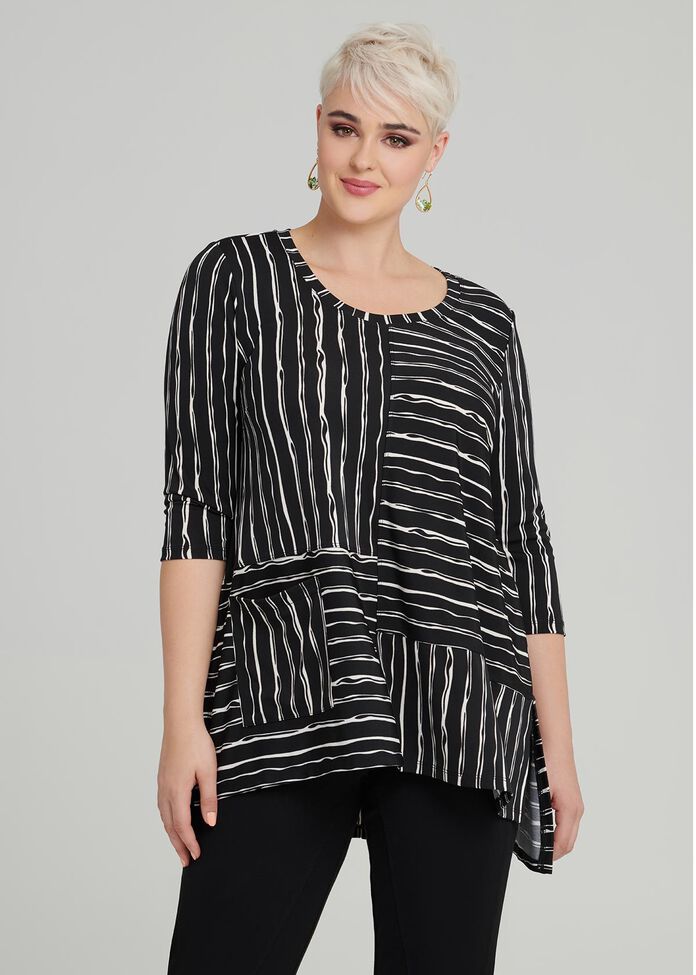 Chalk Stripe Top, , hi-res