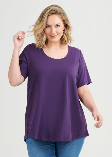 Plus Size Organic Keyhole Back Tee