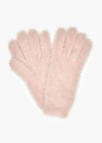 Blush Fuzzy Gloves