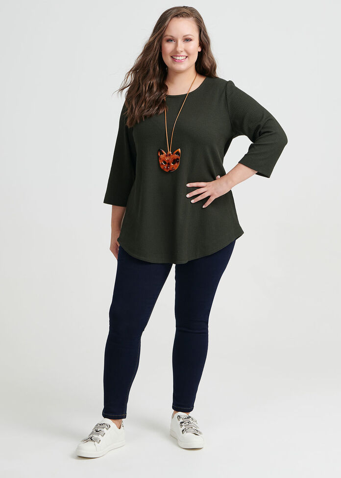 Staple Curved Hem Top, , hi-res