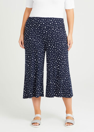 Plus Size Bamboo Spot Crop Pant