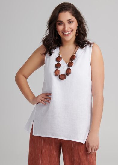 Plus Size Linen Breezy Tank