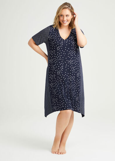 Plus Size Bamboo Mini Stars Nightie