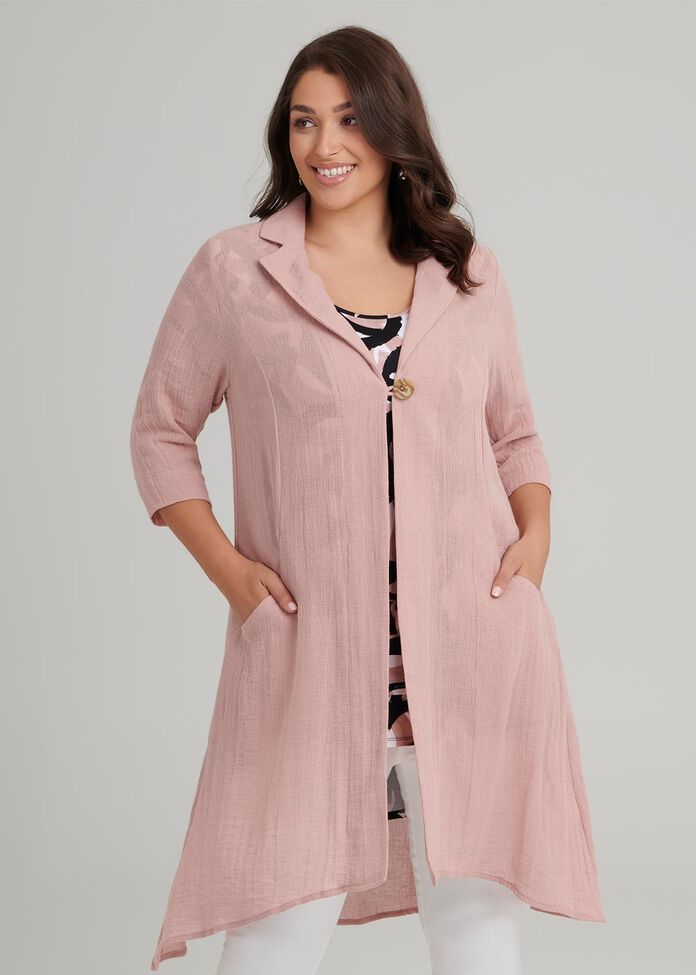 Linen Daybreak Duster, , hi-res