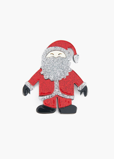 Sparkle Santa Brooch