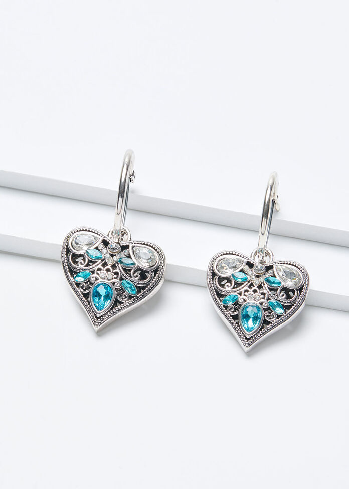 The Blues Heart Earrings, , hi-res