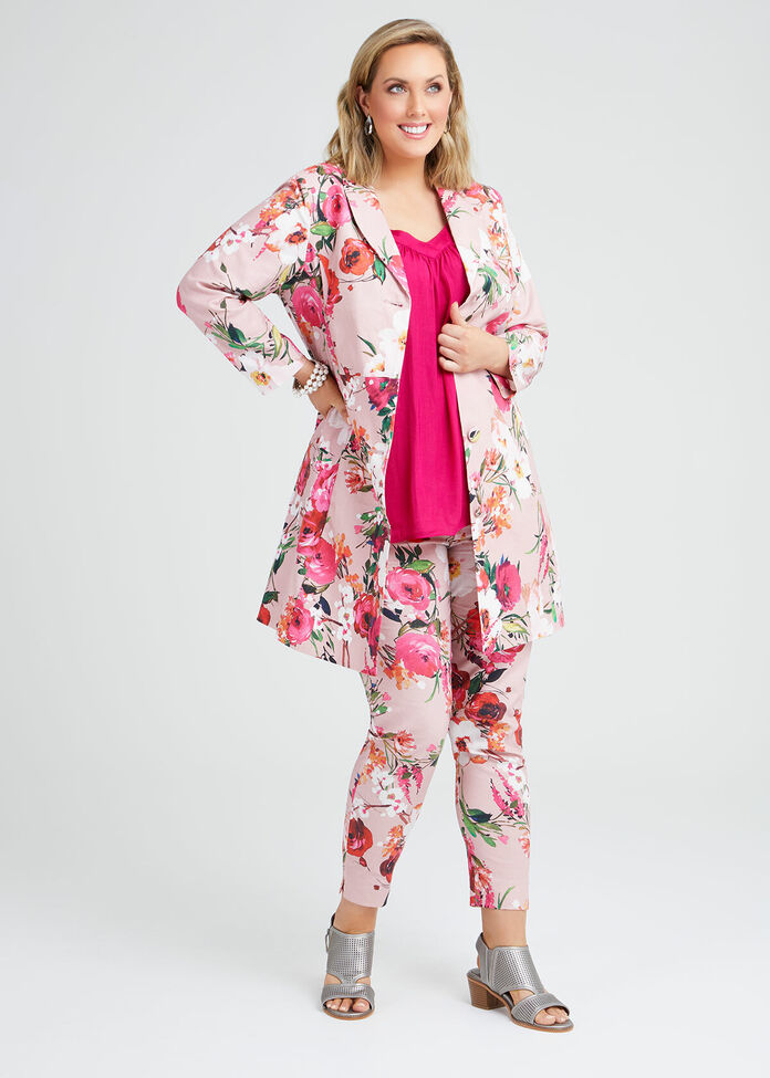 Pretty In Pink Linen Jacket, , hi-res