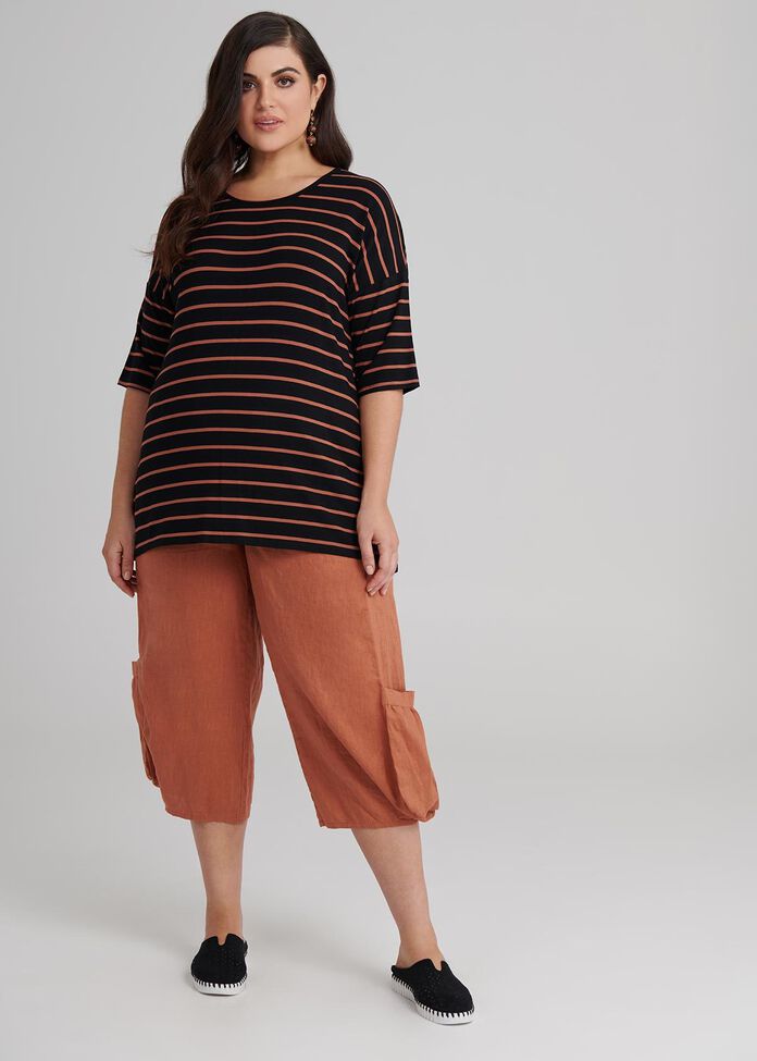 Stripe Bamboo Top, , hi-res