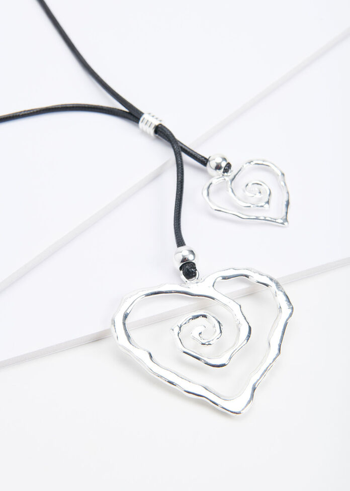 Spiral Heart Necklace, , hi-res