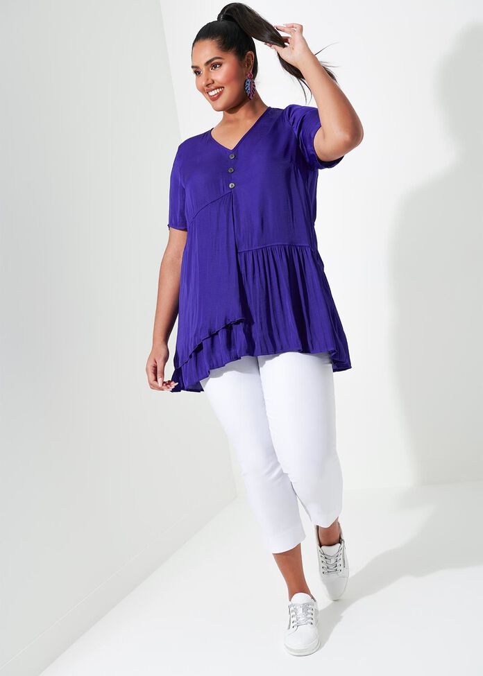 Ready To Ruffle Luxe Tunic, , hi-res