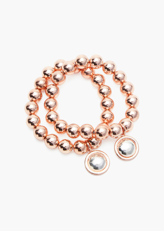 Rose Gold Bracelet Stack, , hi-res