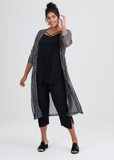 Plus Size Iridescent Cardi