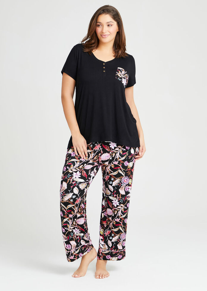 Bamboo Botanica Pyjama Top, , hi-res