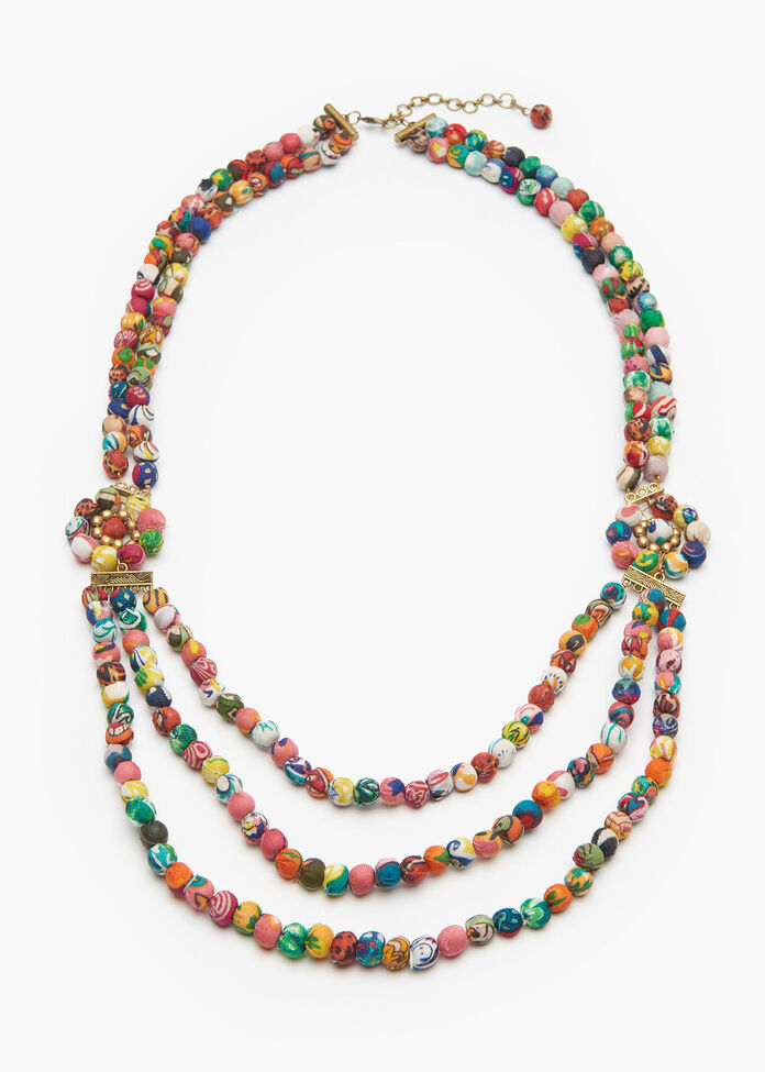 Layered Kantha Necklace, , hi-res