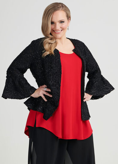 Plus Size Audrey Lurex Lace Jacket