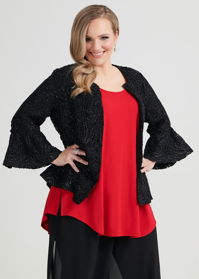 Audrey Lurex Lace Jacket, , hi-res