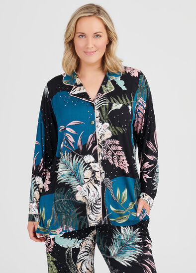 Plus Size Bamboo Jungle Pj Top