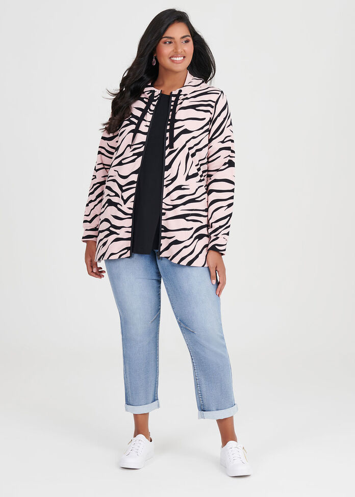 Organic Zebra Hooded Top, , hi-res