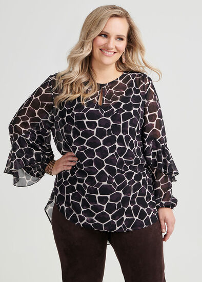 Plus Size Eliza Giraffe Print Blouse