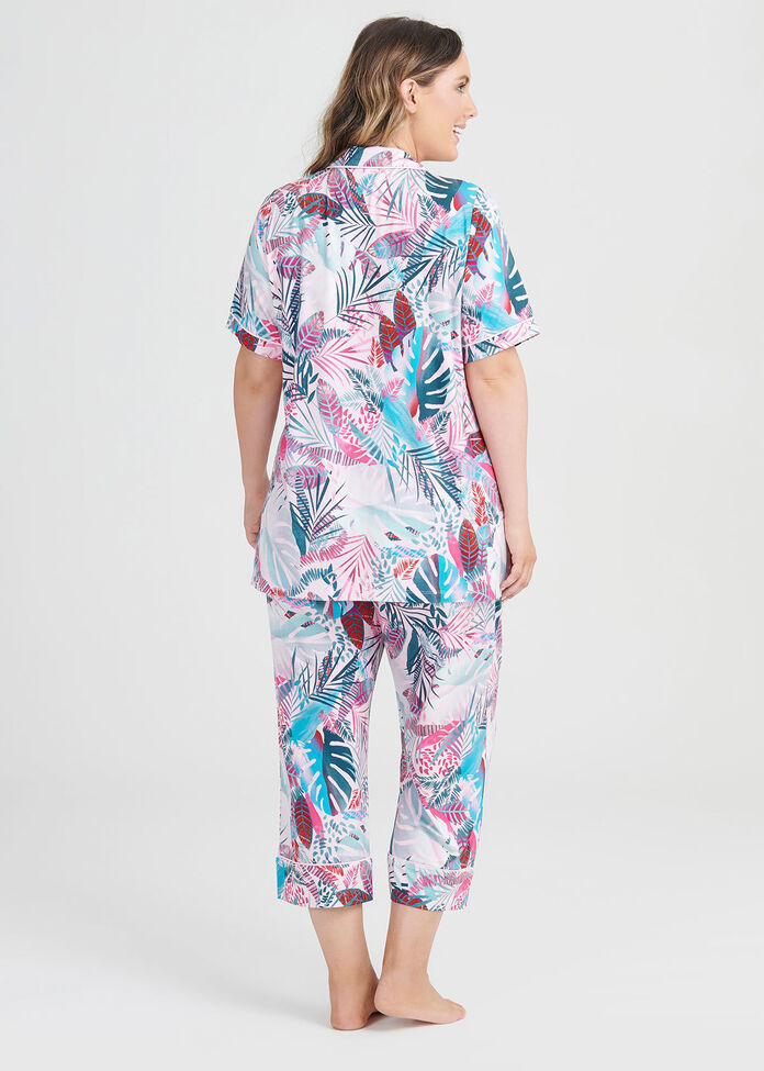 Bamboo Palm Pj Top, , hi-res