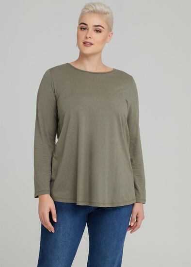 Plus Size Easy Wear Ls Top