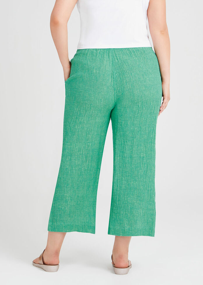 Eva Crinkle Linen Wide Pant, , hi-res