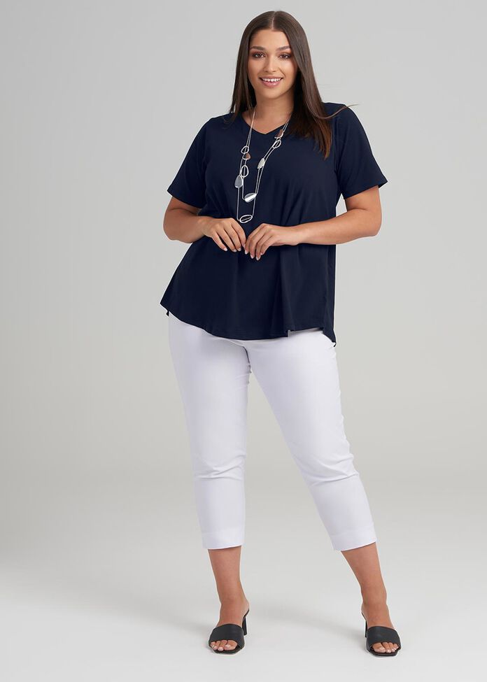 V Neck Swing Tee, , hi-res