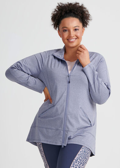 Plus Size Spacedye Active Jacket