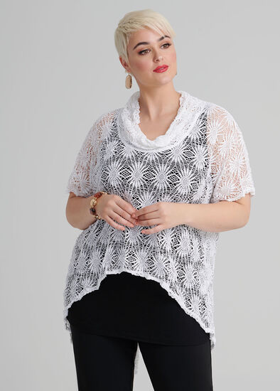 Plus Size Map It Out Lace Top