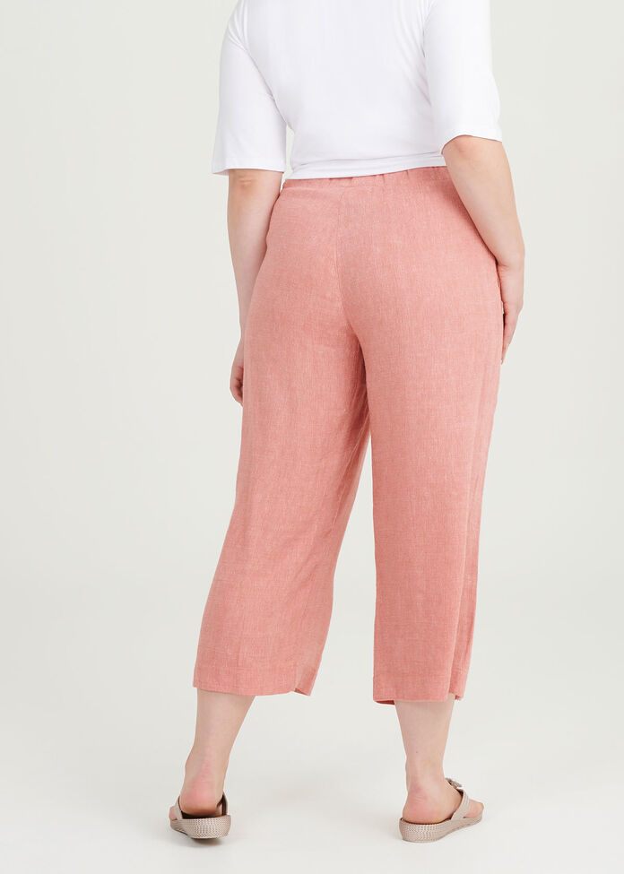 Tigers Eye Linen Crop Pant, , hi-res